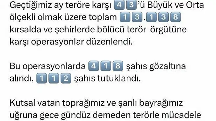 Bakan Yerlikaya:  'Haziran ayında 65 teröristi etkisiz hale getirdik'