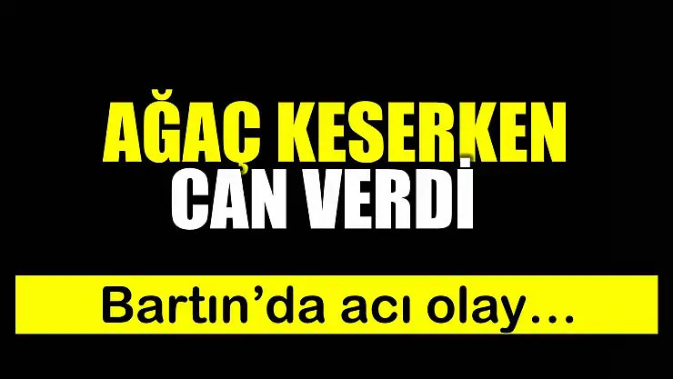 Bartın'da acı olay
