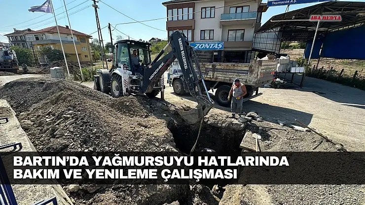 Bartın'da Yağmursuyu Hatlarında Bakım ve Yenileme Çalışması
