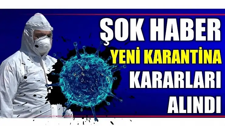 BARTIN'DA YENİ KARANTİNA KARARLARI 