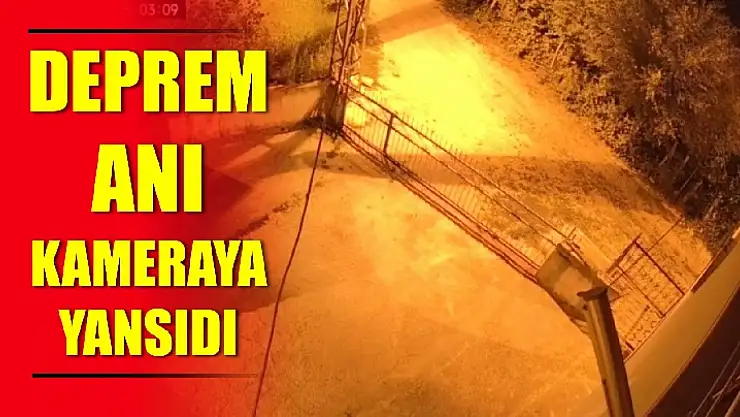 Bartın'daki deprem kamerada