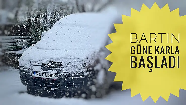 Bartın güne karla başladı