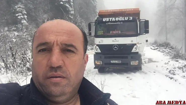 Bartın'ın zirvesinde kar yağışı