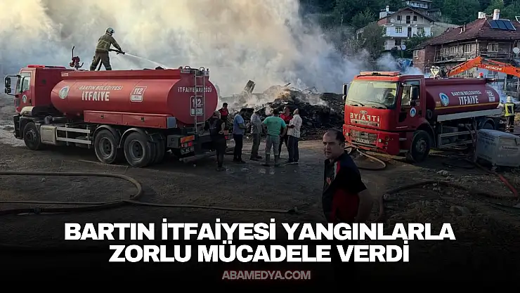 Bartın İtfaiyesi Yangınlarla Zorlu Mücadele Verdi