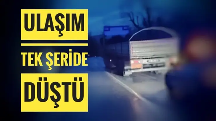Bartın Karabük yolu tek şeride düştü