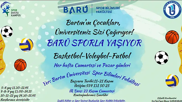 BARÜ'DE ücretsiz spor kursları başladı