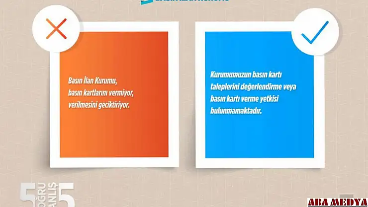Basın İlan Kurumundan 5 doğru 5 yanlış