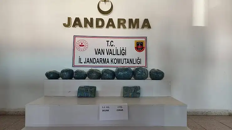Başkale'de 7 kilo 500 gram uyuşturucu ele geçirildi