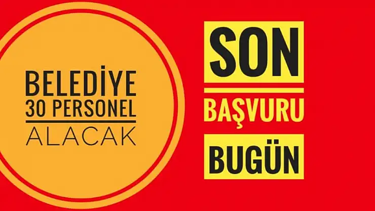 Belediye 30 personel alacak