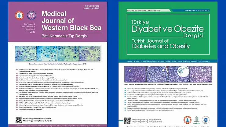 BEUN Batı Karadeniz Tıp Dergisi ile Türkiye Diyabet ve Obezite Dergisi'nin yeni sayıları yayımlandı