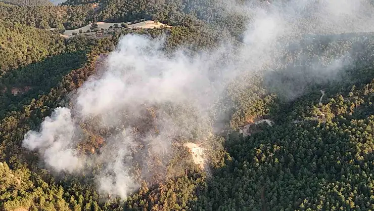 Bolu'daki orman yangını büyük ölçüde kontrol altına alındı: Yangın havadan görüntülendi