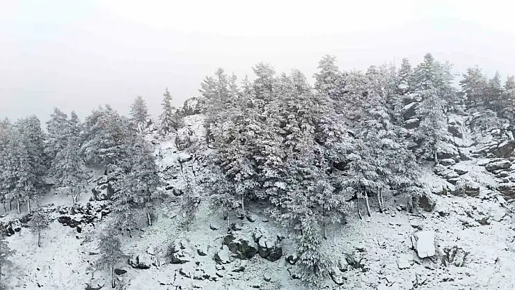 Bolu'nun yükseklerinde kar yağışı etkili oluyor