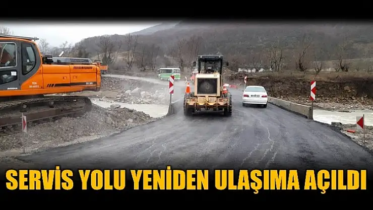 Çalışmalar tamamlandı yol ulaşıma açıldı