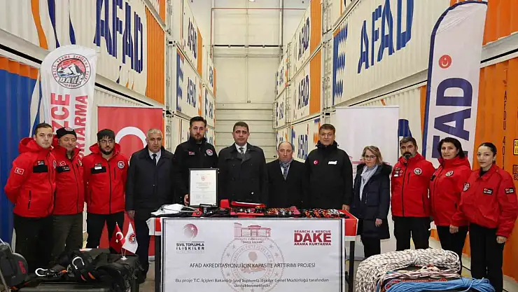 DAKE'ye arama kurtarma ekipmanı