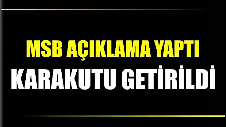 Düşen uçakla ilgili açıklama yapıldı