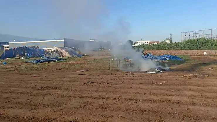 Düzce'de kanepe yakan kişiye para cezası