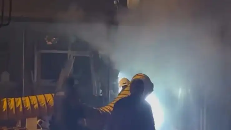 Düzce'de nalbur dükkanında korkutan yangın