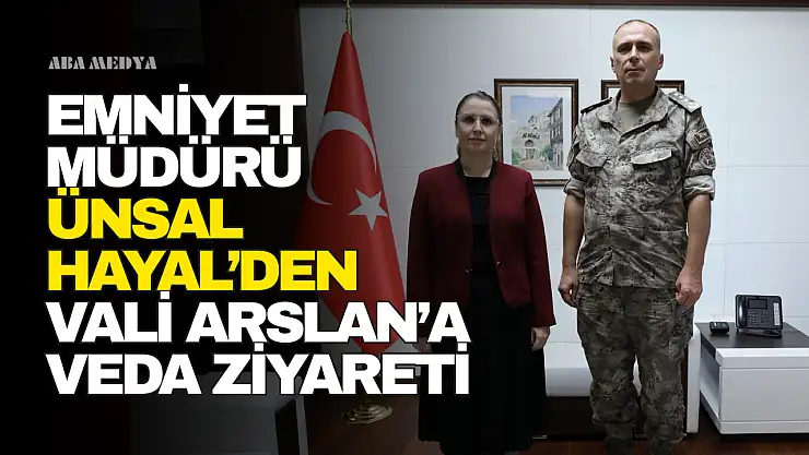 Emniyet Müdürü Ünsal Hayal'den Vali Arslan'a veda ziyareti