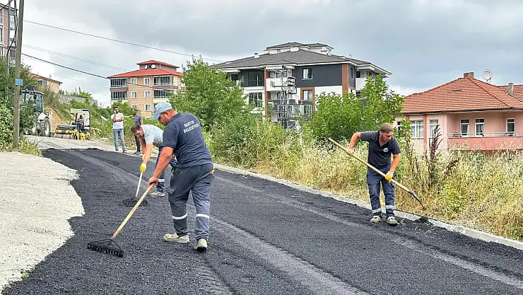 Esentepe'de asfalt çalışması