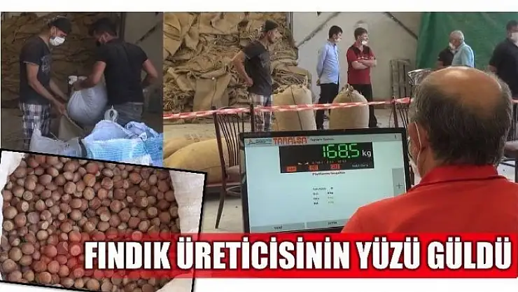 FINDIK ÜRETİCİSİNİN YÜZÜ GÜLDÜ
