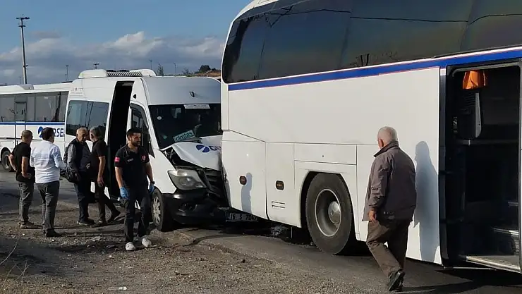 Gemlik'te zincirleme kaza: 9 işçi yaralandı