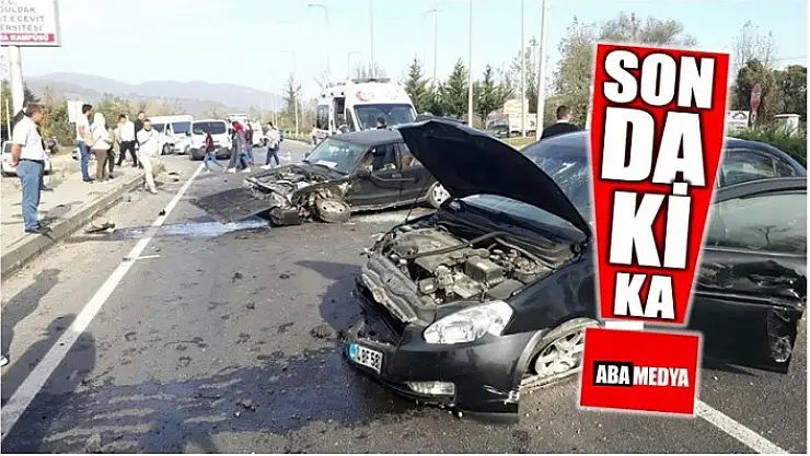 İKİ OTOMOBİL ÇARPIŞTI!
