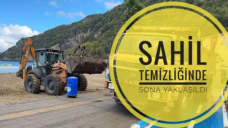 İnkumu sahili temizliğinde sona yaklaşıldı