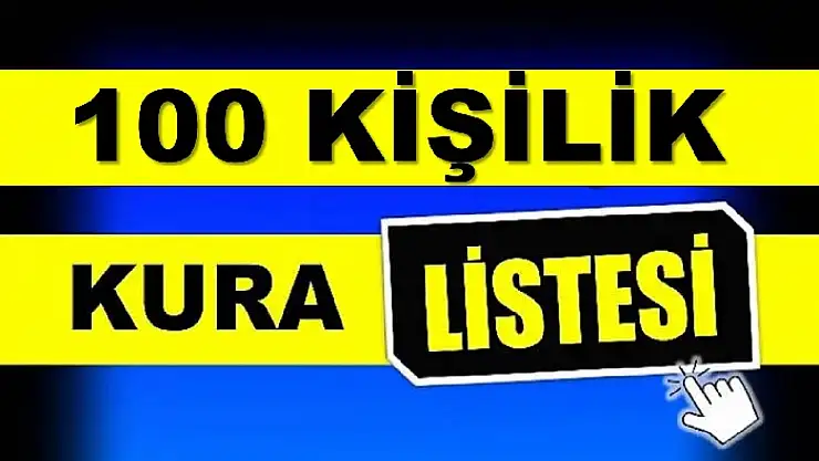 İşte listeler