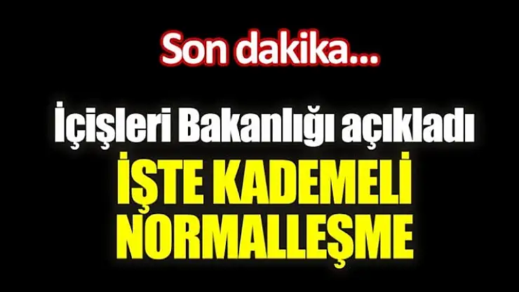 KADEMELİ NORMALLEŞME DETAYLARI