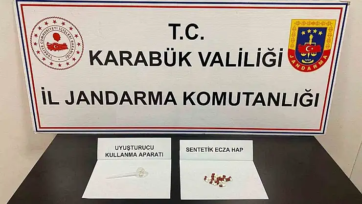 Karabük'te 20 adet sentetik ecza hap ele geçirildi