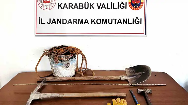 İzinsiz kazı yapan 2 kişi suçüstü yakalandı