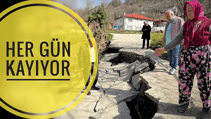 Karlar eridi heyelanlar başladı