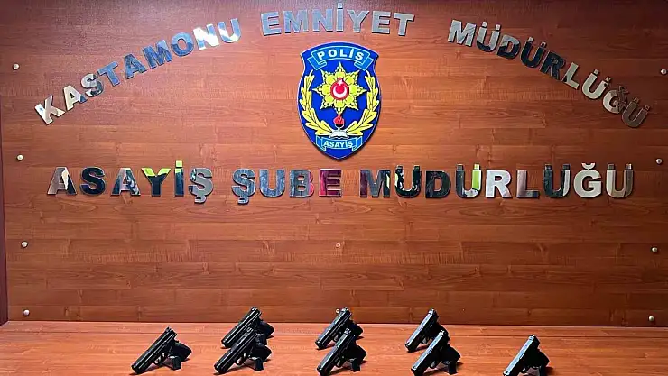 Kastamonu'da 8 adet ruhsatsız tabanca ele geçirildi: 2 gözaltı