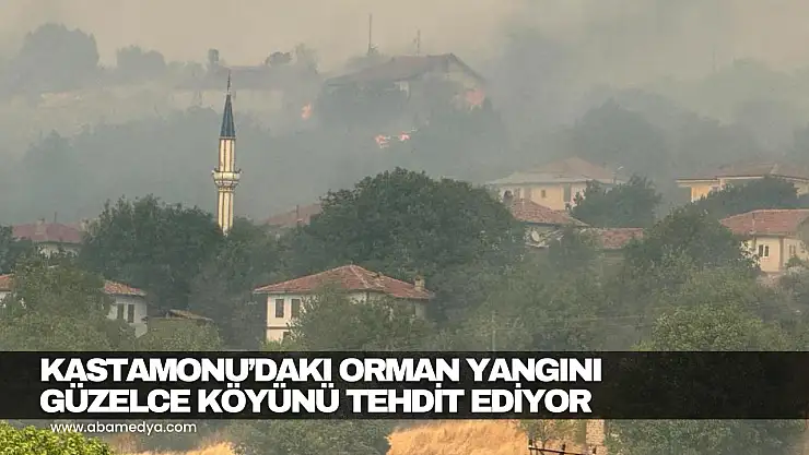 Kastamonu'daki Orman Yangını Güzelce Köyünü Tehdit Ediyor