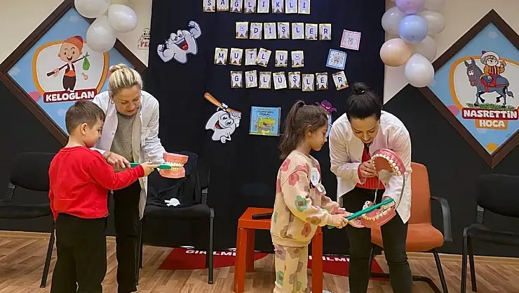 Minik öğrencilere ağız ve diş sağlığı eğitimi