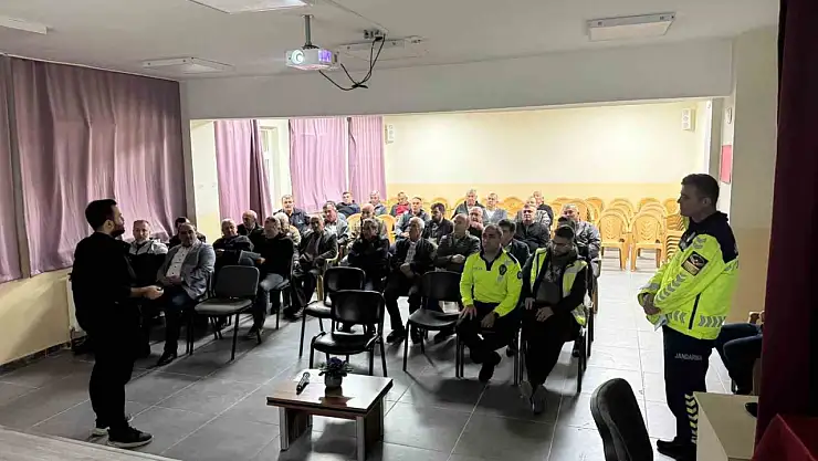 Mudurnu'da taşımalı eğitim şoförlerine güvenlik eğitimi