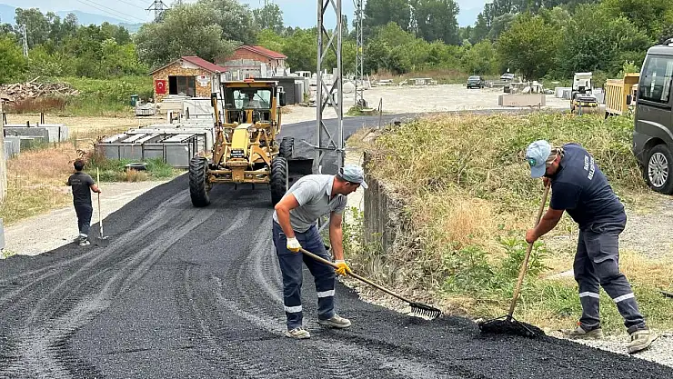 Orduyeri'nde asfalt çalışması