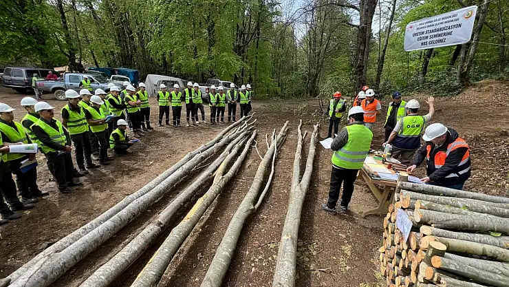 Ormanda iş güvenliği tatbikatı yapıldı