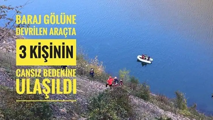 OTOMOBİL BARAJA UÇTU 3 ÖLÜ