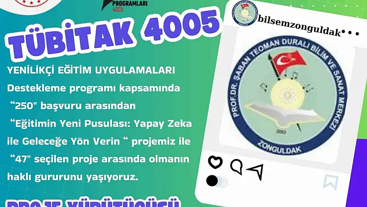 Prof. Dr. Şaban Teoman Duralı Bilim ve Sanat Merkezi'nden büyük başarı