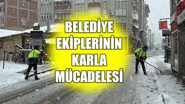 Sahada kar çalışması yapıyorlar