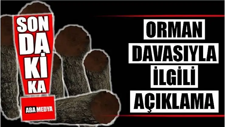 ORMAN DAVASINDA SAVCILIKTAN FLAŞ AÇIKLAMA