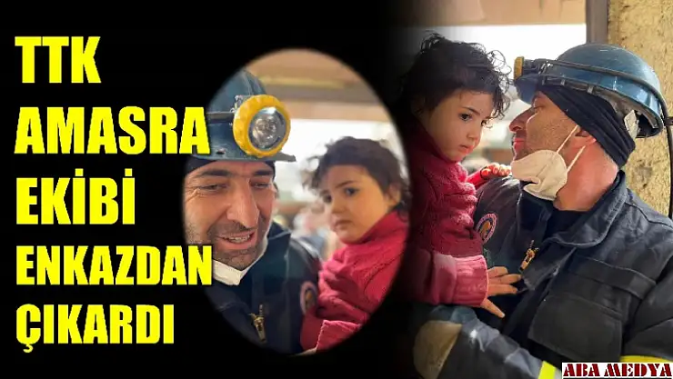 TTK Amasra ekibi Sidra'yı enkazdan çıkardı