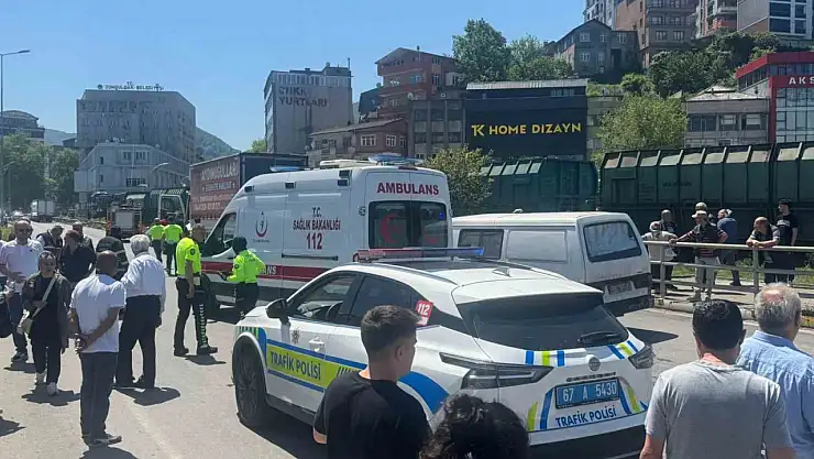 Zonguldak çevre yolunda feci kaza 80 yaşındaki yaya ağır yaralandı