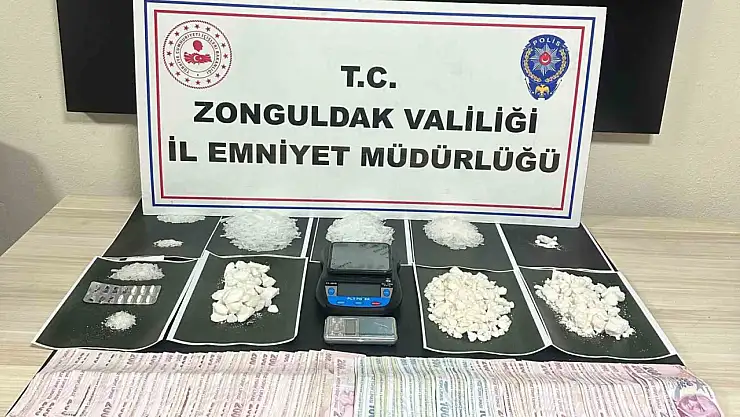 Zonguldak'ta uyuşturucu operasyonu: 755 gram metamfetamin ele geçirildi