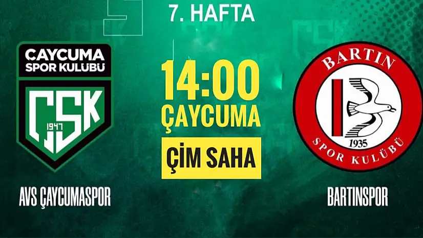 Bartınspor AVS Çaycumaspor deplasmanında