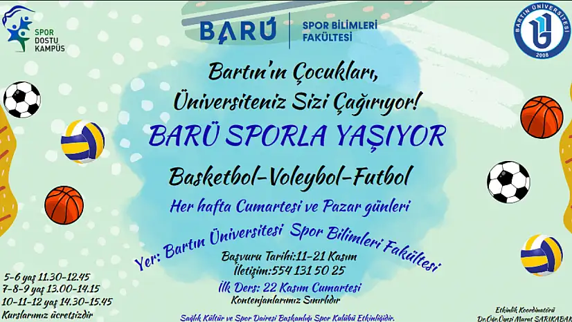 BARÜ'DE ücretsiz spor kursları başladı