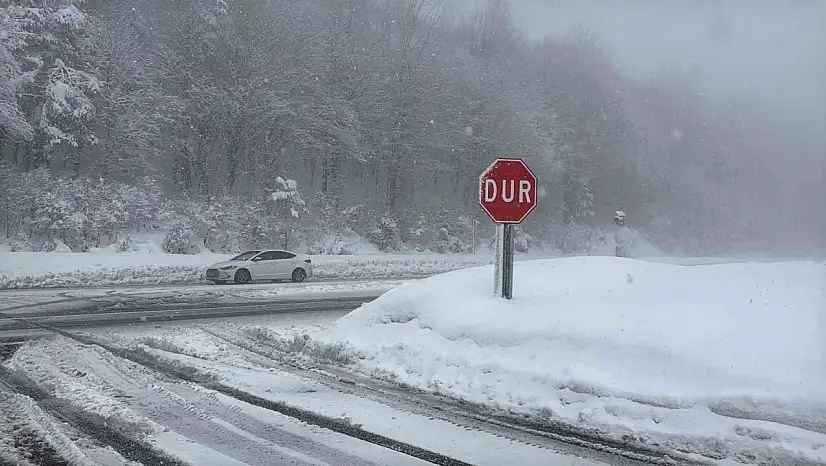 Bolu Dağı'nda kar yağışı yeniden başladı