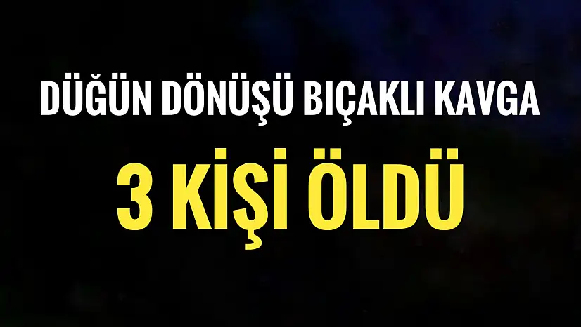 Düğün dönüşü bıçaklı kavga