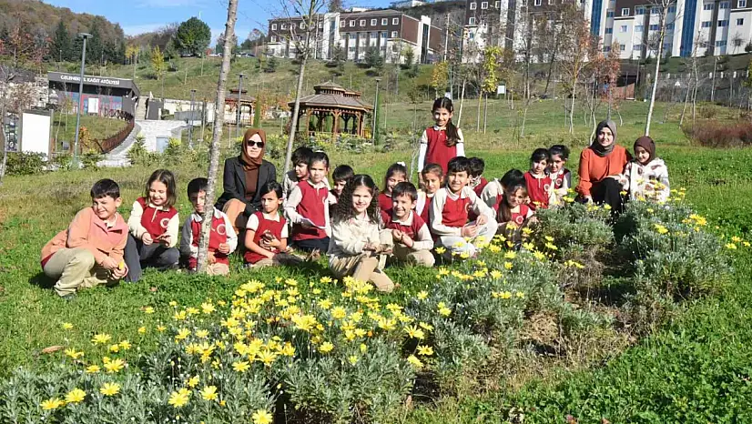 Düzce Üniversitesi botanik bahçesine miniklerden ziyaret